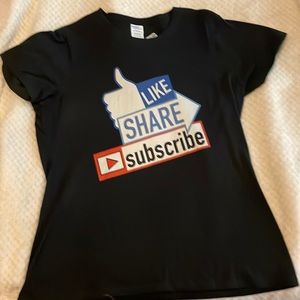 Like Share Subscribe t-shirt